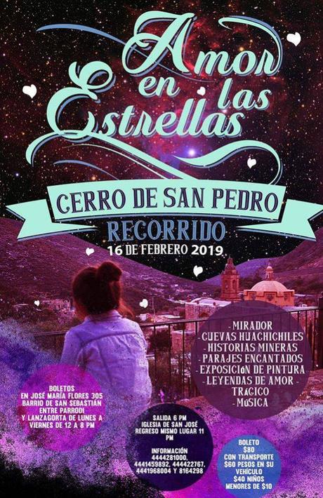 Invitan al recorrido amor en las estrellas en Cerro de San Pedro