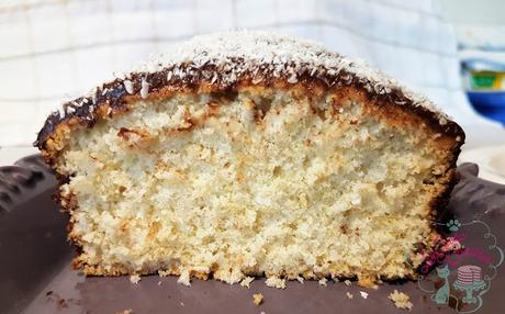 BIZCOCHO DE CLARAS CON COCO CUBIERTO DE CHOCOLATE