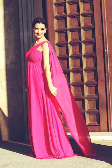 Vestido fucsia para evento