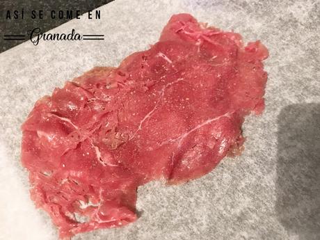 Bocadillo de carpaccio