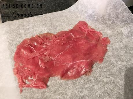 Bocadillo de carpaccio