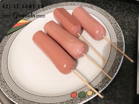 Corn dogs sin gluten
