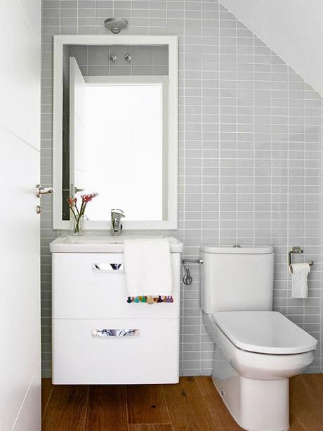15 Baños de pisos pequeños