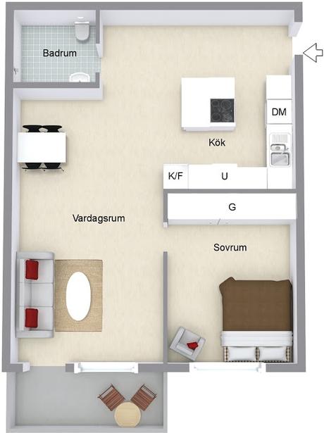 Mini apartamento bien aprovechado