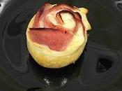 Rosas hojaldre jamón queso