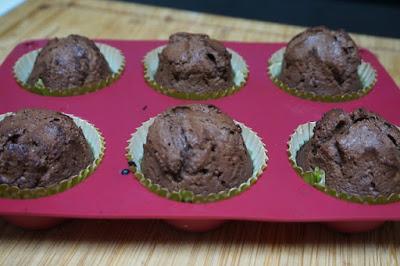 Magdalenas de chocolate Magdalenas de chocolate