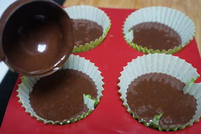 Magdalenas de chocolate Magdalenas de chocolate