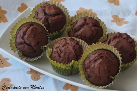 Magdalenas de chocolate Magdalenas de chocolate