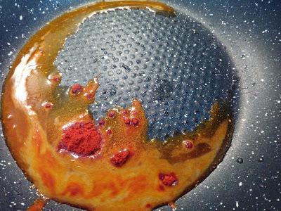 CALABAZA FRITA EN CHANFAINA CON MORCILLA