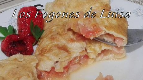 TORTILLA FRANCESA CON TOMATE Y SALMÓN MARINADO