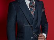 Traje azul sastrería italiana corte “Slim” botones