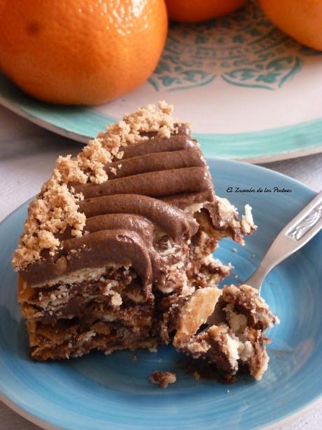 Tarta de Galletas Chocolate y Mandarina