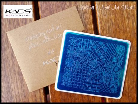 Manicura con la placa Kads Flowers 003 y el esmalte Manicura placa Kads Flowers esmalte