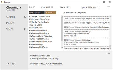 Cleanmgr+ alcanza su primera versión estable Cleanmgr+ alcanza su primera versión estable