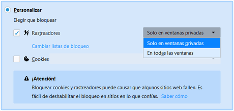 Firefox bloqueo de contenido Firefox bloqueo de contenido