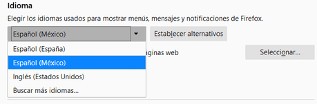 Firefox Idiomas
