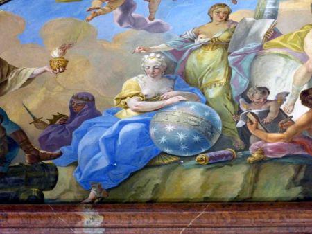 Matemáticas en los frescos de la Biblioteca Nacional en Viena