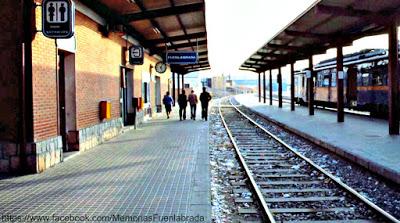 Imagen de la década de los 80 de la antigua estación de Fuenlabrada