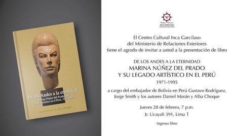 Presentación del libro “De los andes a la eternidad. Marina Núñez del Prado y su legado artístico en el Perú”