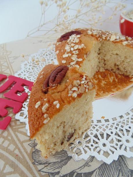 Cake corazón de avena y nueces