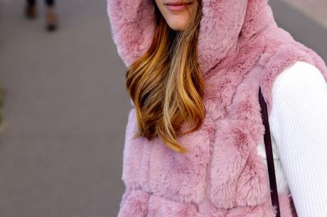 Faux Fur Mauve Vest