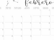 Imprimible: Calendario febrero 2019