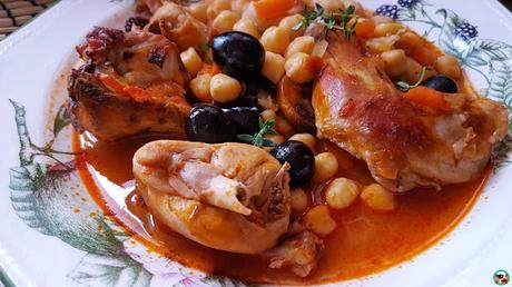 Conejo con garbanzos Conejo con garbanzos