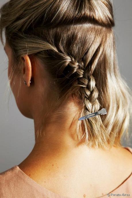 Recogido trenzado para melena media