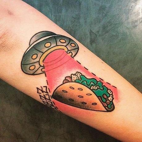 tatuajes mexicanos - taco ovni