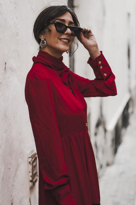 vestido rojo zara