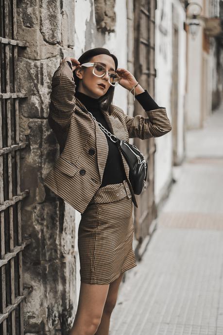 looks dos piezas de cuadros - tendencias de primavera 2019