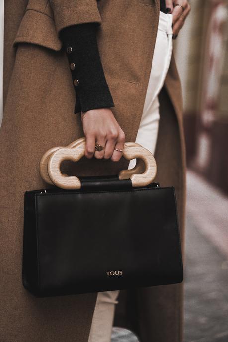 CAMEL COAT + WHITE PANTS