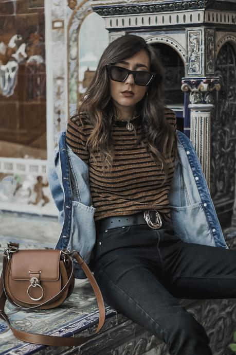 HOW TO STYLE: DENIM JACKET+ DR MARTENS JADON stripes sweater