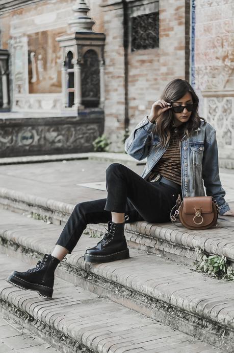 HOW TO STYLE: DENIM JACKET+ DR MARTENS JADON look casual