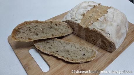 (Pan Casero) Hogaza alargada con MM de espelta y levadura (Nº 5)