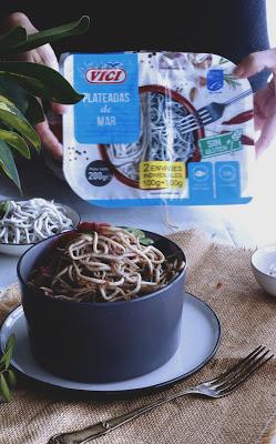 Ensalada templada de plateadas con setas y naranjas sanguinas