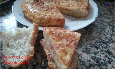 Tortilla de patata con queso cabrales