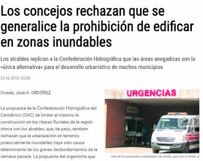 Inundaciones, zonas inundables y responsabilidades políticas