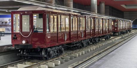 Exposición de trenes clásicos del Metro