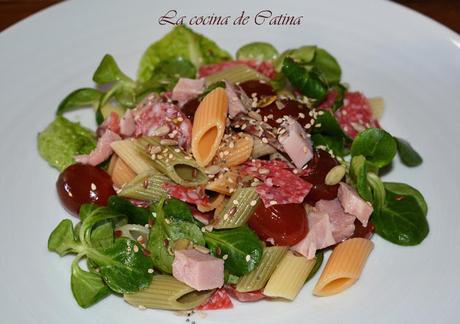 Ensalada de pasta con fiambres