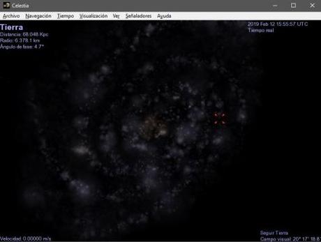 Programas de simulación del firmamento y de la galaxia