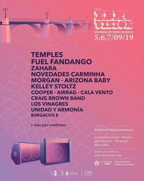 Ebrovisión 2019 añade a Zahara, Arizona Baby, Cooper, Cala Vento...