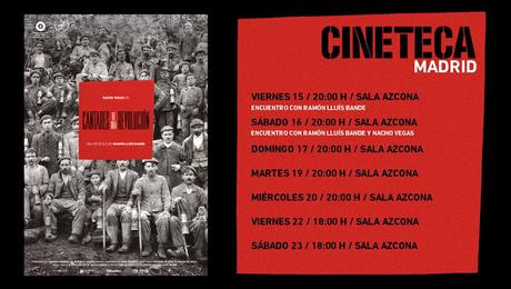 Nacho Vegas presenta la película 'Cantares de una revolución' el 16 de febrero en la Cineteca Madrid junto a Ramón Lluís Bande Nacho Vegas presenta la película 'Cantares de una revolución' el 16 de febrero en la Cineteca Madrid junto a Ramón Lluís Bande
