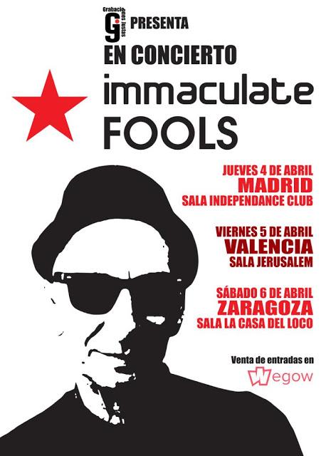 Conciertos de Immaculate Fools en abril en Madrid, Valencia y Zaragoza Conciertos de Immaculate Fools en abril en Madrid, Valencia y Zaragoza