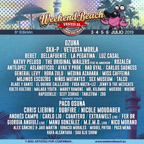 Weekend Beach Festival 2019 suma a The Original Wailers, La Pegatina, Niños Mutantes, Antílopez, Sex Museum... Weekend Beach Festival 2019 suma a The Original Wailers, La Pegatina, Niños Mutantes, Antílopez, Sex Museum...