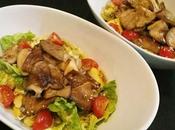 Ensalada tibia shiitake cogollos
