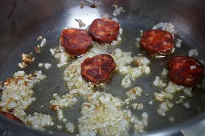 Garbanzos con chorizo en olla exprés