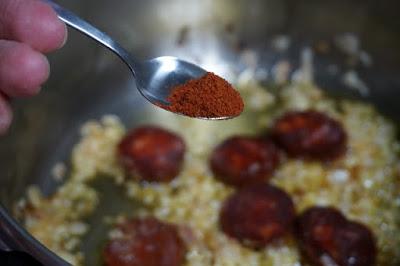 Garbanzos con chorizo en olla exprés