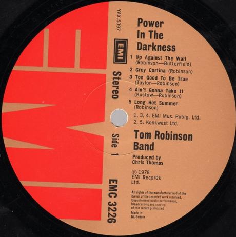 Tom Robinson band -Power in the darkness Lp 1978