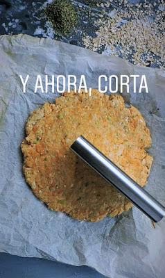 Scones con copos de avena y  olivas verdes